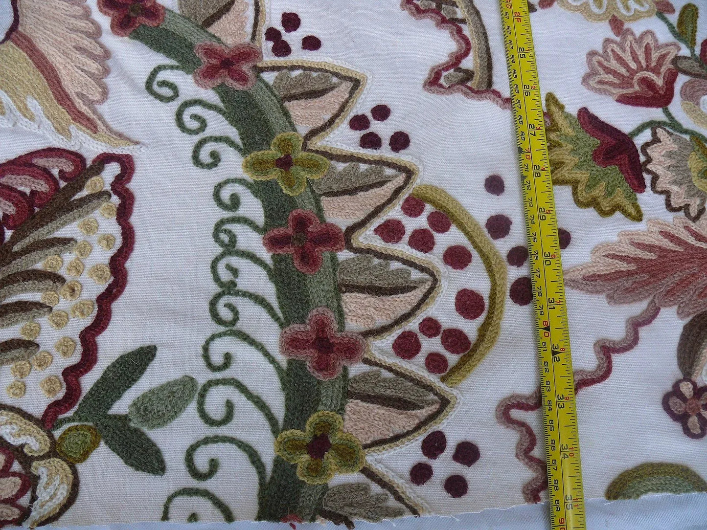 Scalamandre Magnificent Lalita Crewel Heavy Paisley 0.5Y MSRP 372/Y