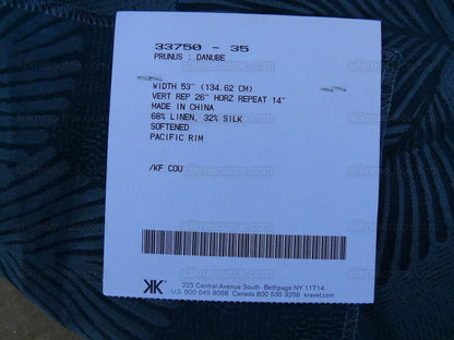 by yard Special Order Kravet Couture Prunus Silk and Linen Pine Tree Danube Blue MSRP USD177/y