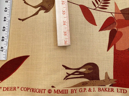 Lee Jofa G.P. and Baker Deer Forest Linen Red Terra-Cotta on Sand