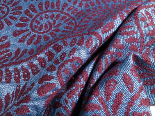 Scalamandre Arbois Jacquard - Red Purple Blue