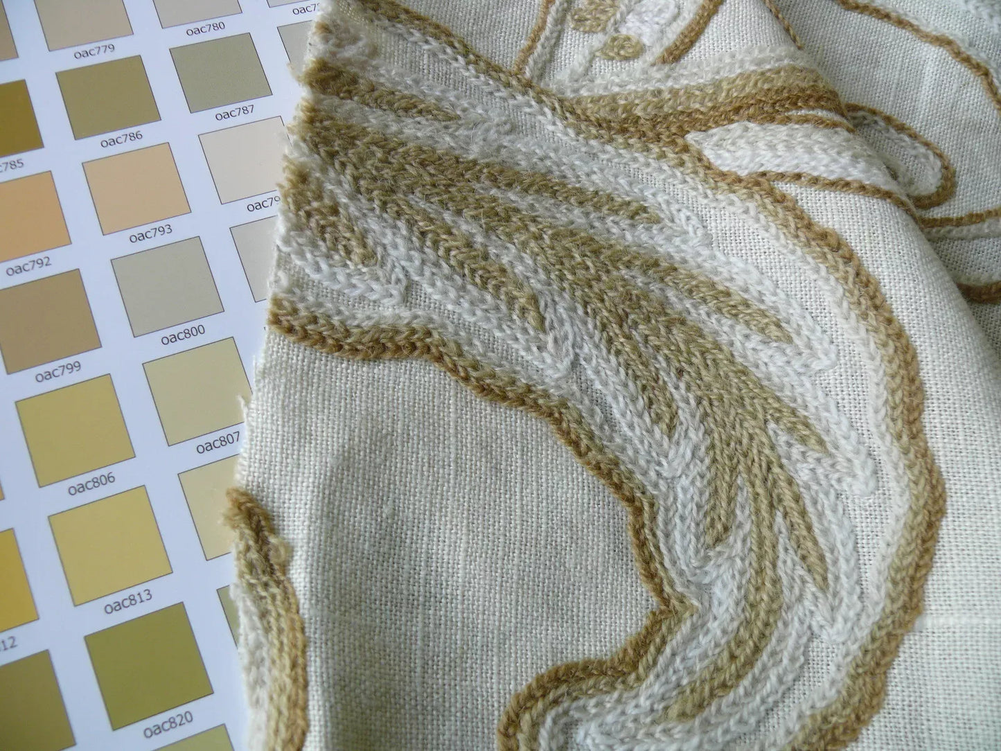 By Yd Clarence House Crewel Paisley Browns on Cream MSRP USD310/Y #1336