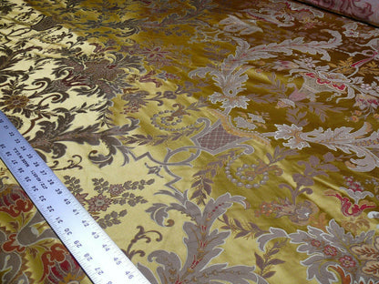 2.5y Scalamandre Verdi Lampas Or Gold Silk Stunning MSRP USD 3012 Special Order