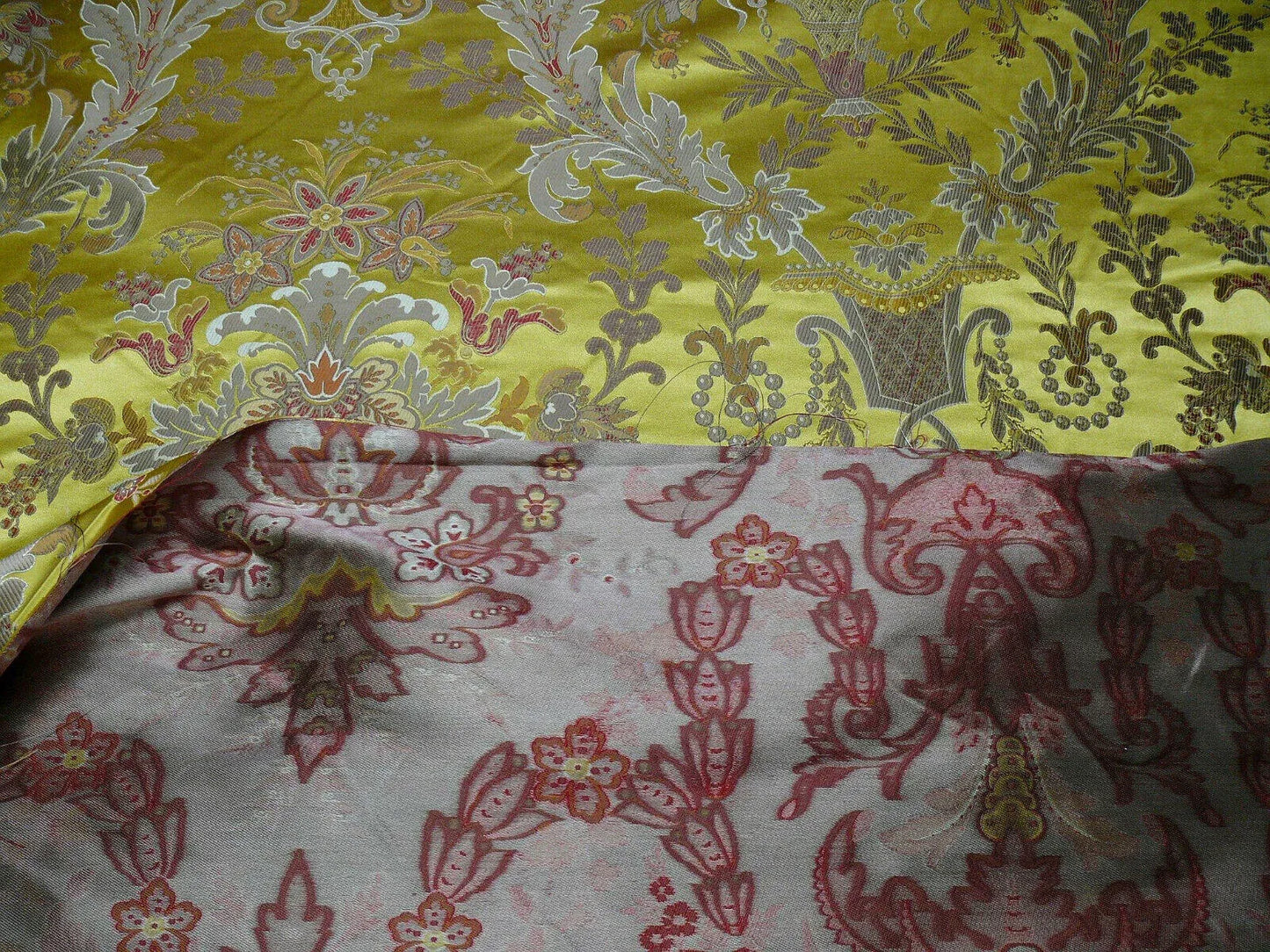 2.5y Scalamandre Verdi Lampas Or Gold Silk Stunning MSRP USD 3012 Special Order