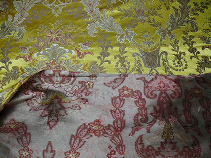 2.5y Scalamandre Verdi Lampas Or Gold Silk Stunning MSRP USD 3012 Special Order