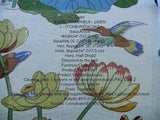 by yard Gp & J Baker Nympheus Linen Lotus Heron Bird Print Stone/pistachio MSRP USD326/y