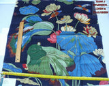 By yard Gp & J Baker Nympheus Linen Lotus Heron Bird Print Teal/green MSRP USD326/y