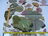 By yard Gp & J Baker Nympheus Linen Lotus Heron Bird Print Biscuit/taupe MSRP USD326/y
