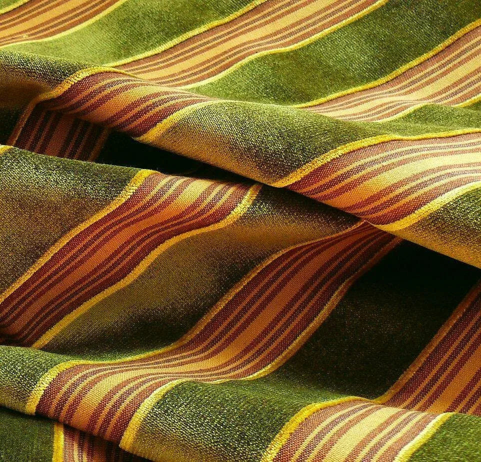 9y Beacon Hill Dillon Velvet Stripe In Bonsai Green Silky Heavy MSRP USD 1584 (575a)