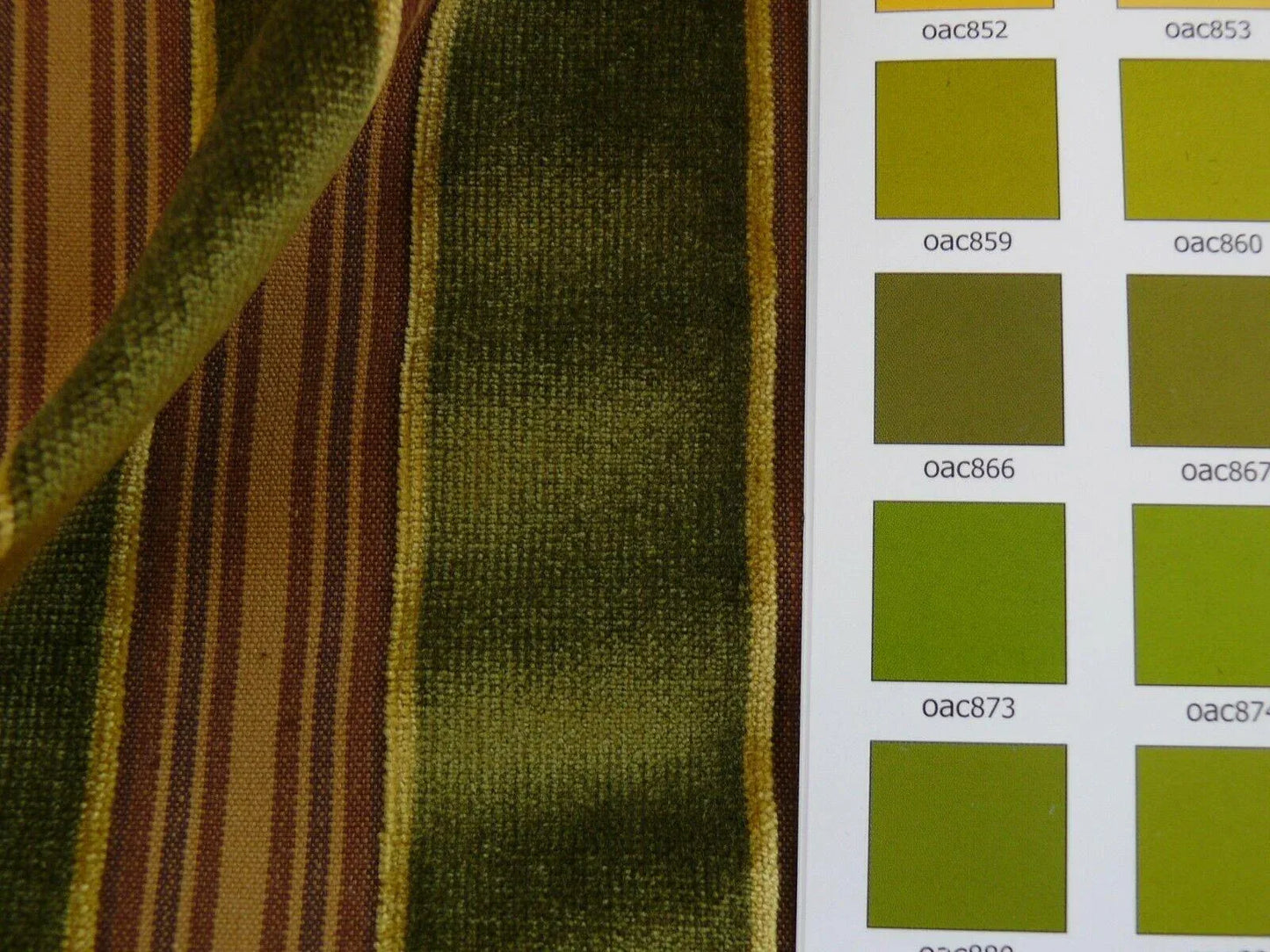9y Beacon Hill Dillon Velvet Stripe In Bonsai Green Silky Heavy MSRP USD 1584 (575a)