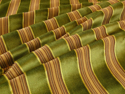9y Beacon Hill Dillon Velvet Stripe In Bonsai Green Silky Heavy MSRP USD 1584 (575a)