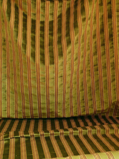 9y Beacon Hill Dillon Velvet Stripe In Bonsai Green Silky Heavy MSRP USD 1584 (575a)