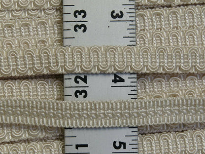 By Yard V74-1 100% Silk Scalamandre Designer Trim Pearl White Box A