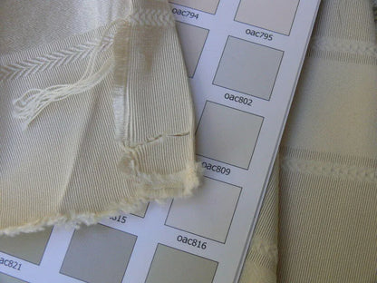 By Yard Scalamandre "nice" Silk & Cotton Stripe Creme On Creme MSRP USD 170+/Y