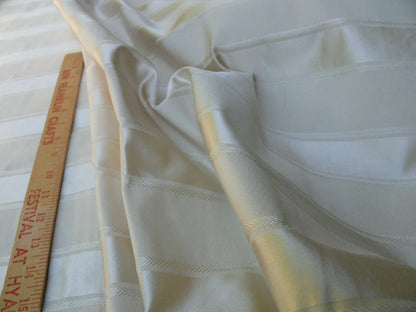 By Yard Scalamandre "nice" Silk & Cotton Stripe Creme On Creme MSRP USD 170+/Y