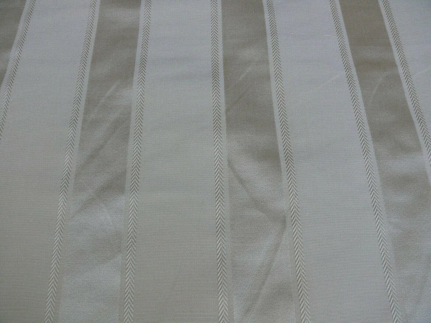 By Yard Scalamandre "nice" Silk & Cotton Stripe Creme On Creme MSRP USD 170+/Y