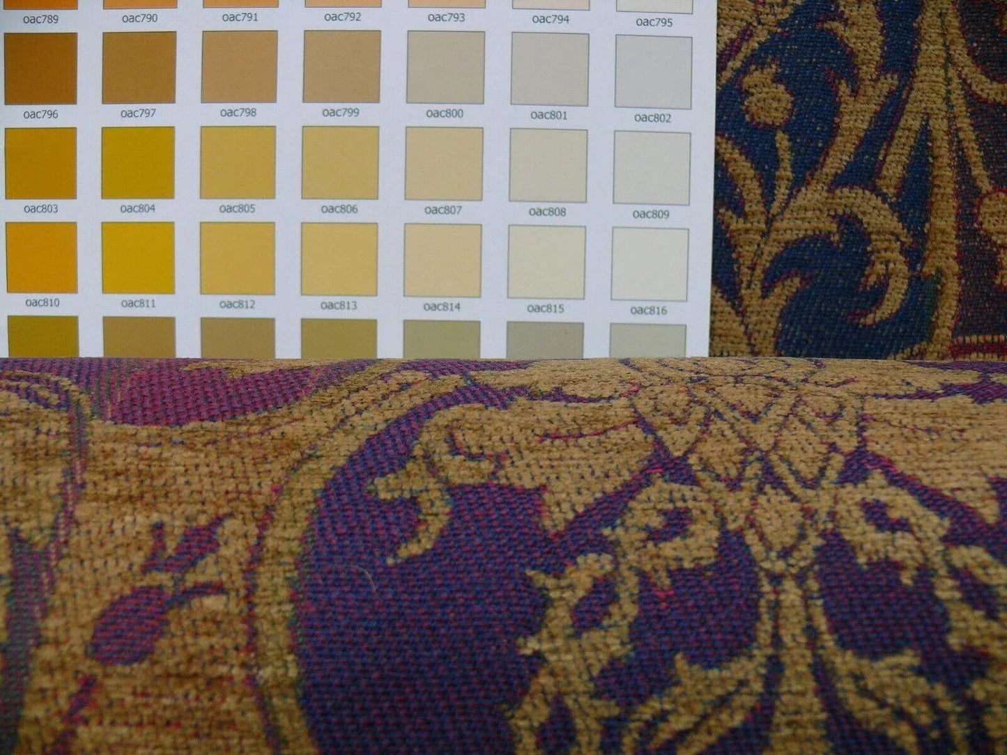 By Yd Lee Jofa Gleneagle Damask "sapphire" Blue Purple Gothic Scottish Wool Chenille Medallion MSRP USD290/y