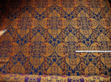 By Yd Lee Jofa Gleneagle Damask "sapphire" Blue Purple Gothic Scottish Wool Chenille Medallion MSRP USD290/y