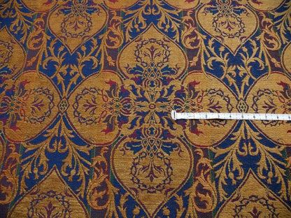 By Yd Lee Jofa Gleneagle Damask "sapphire" Blue Purple Gothic Scottish Wool Chenille Medallion MSRP USD290/y