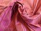 By Yd Kravet 100% Silk Yarn Dyed Dupioni Rich Raspberry Pink Red Strie Reversible MSRP USD 120+ (a35)