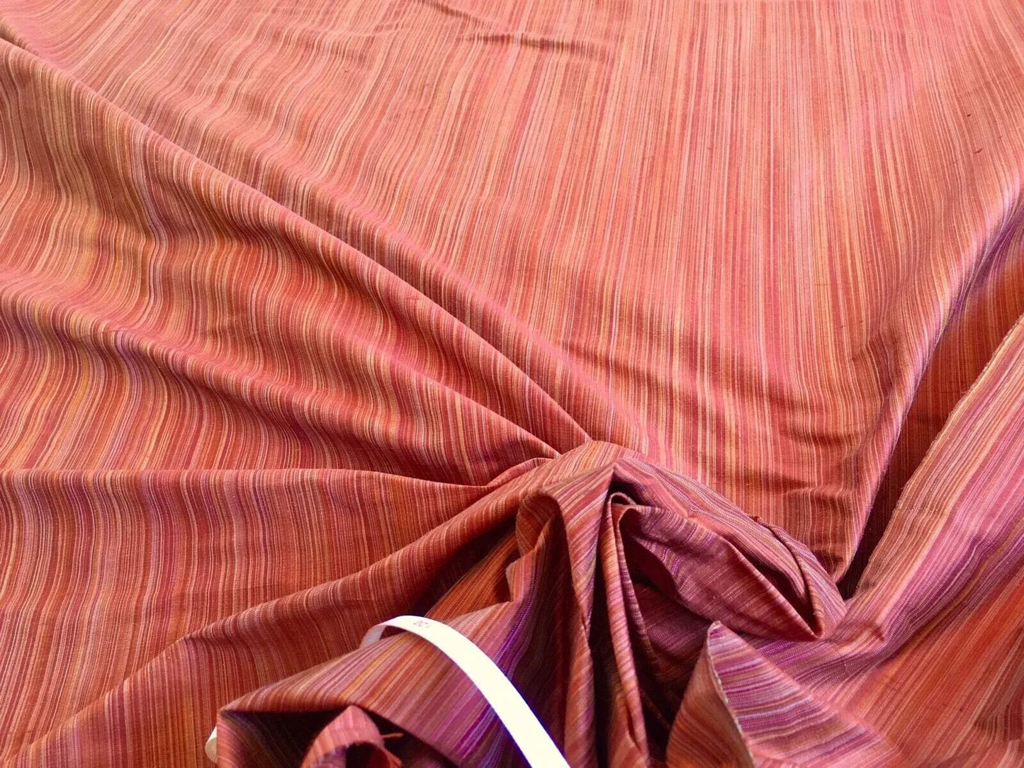 By Yd Kravet 100% Silk Yarn Dyed Dupioni Rich Raspberry Pink Red Strie Reversible MSRP USD 120+ (a35)