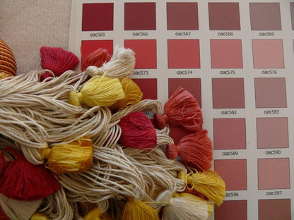 Scalamandre Lyon 100% Silk Double Tassel Tieback Red Yellow White Coral