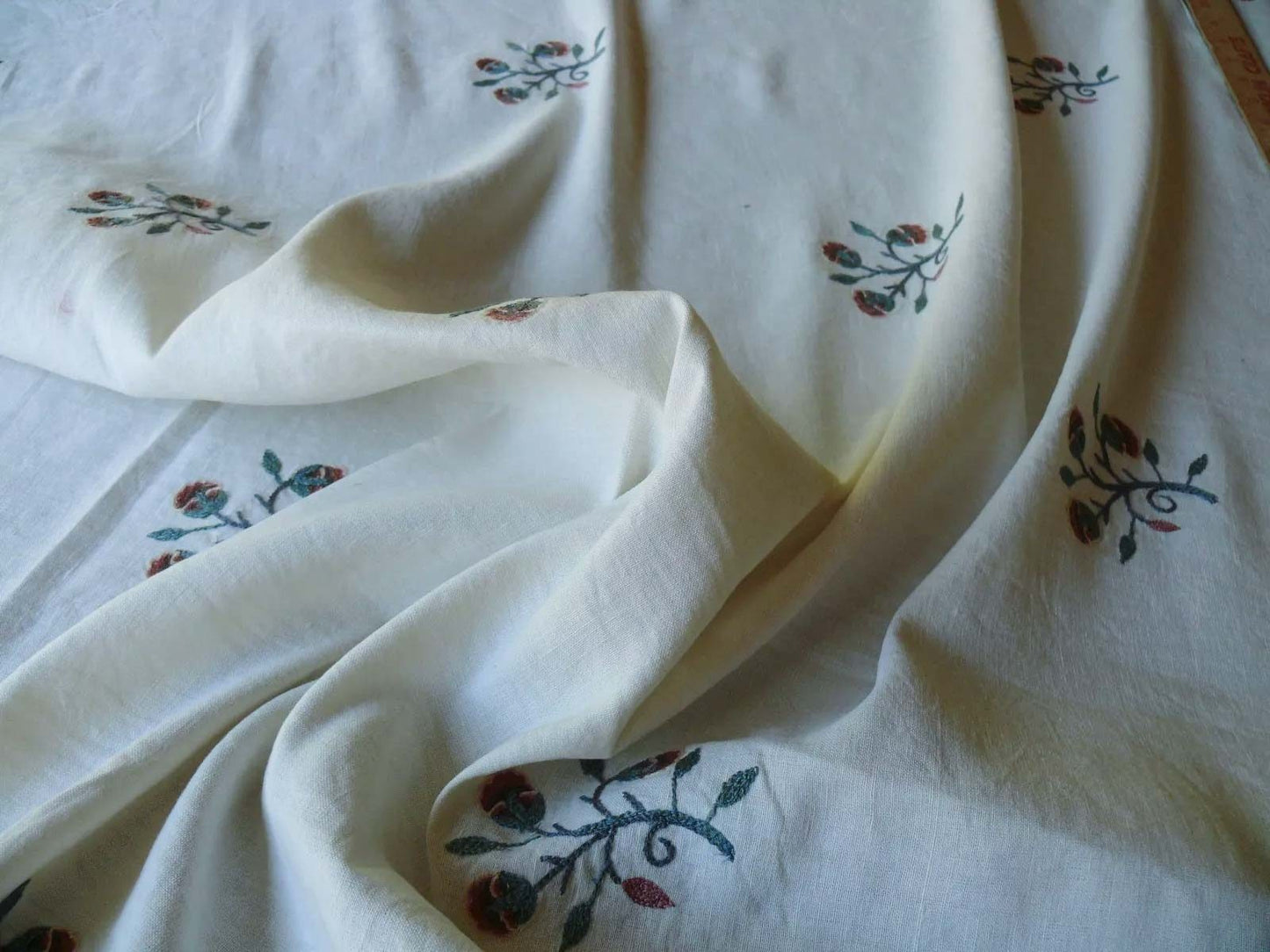 BTY  Kravet Couture Petite Monardi Embroidery Turquoise MSRP$189/Y