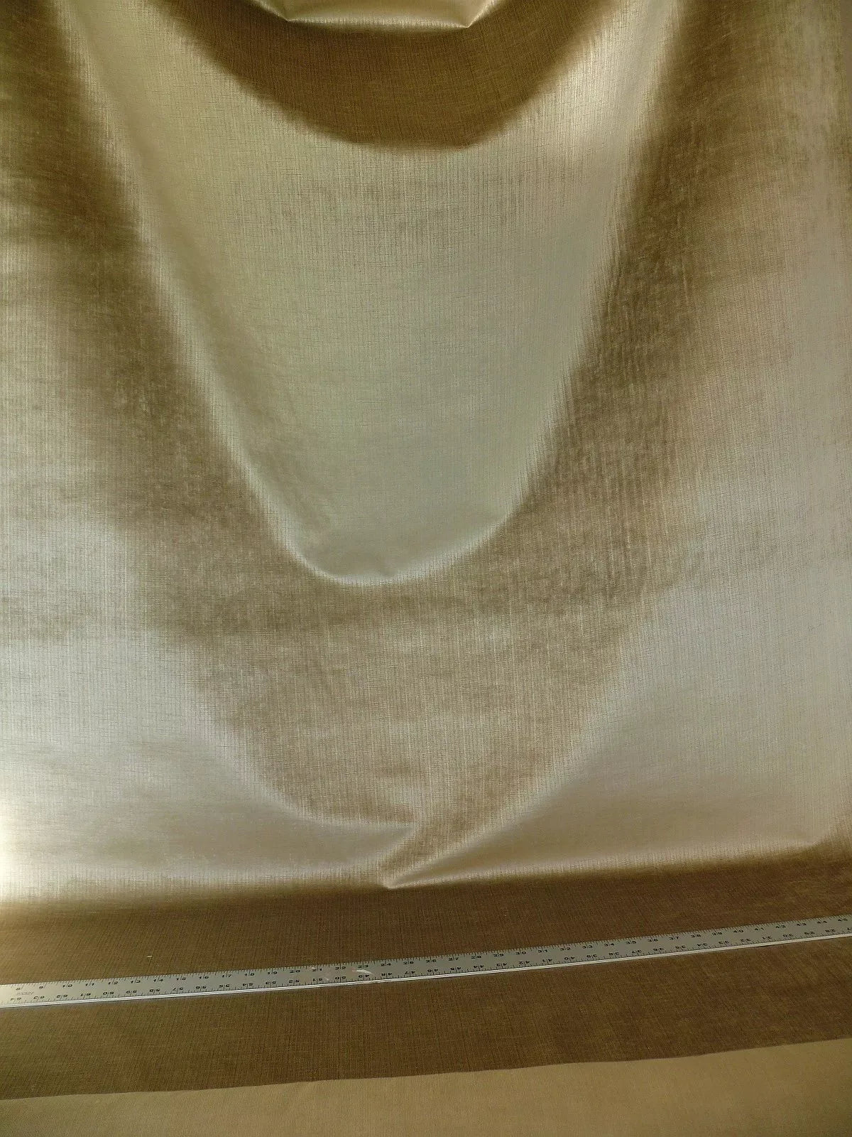 3.6Y Scalamandre Upcountry Striae Velvet Brown Golden Olive Green Silky MSRP USD 204/yard