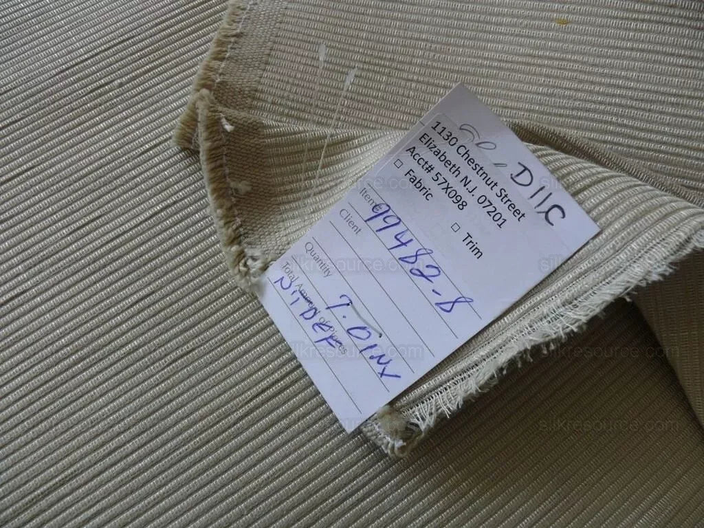 7YD Scalamandre Silver Grey Ribbed Upholstery MSRP USD 150/Y