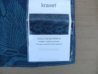 by yard Special Order Kravet Couture Prunus Silk and Linen Pine Tree Danube Blue MSRP USD177/y