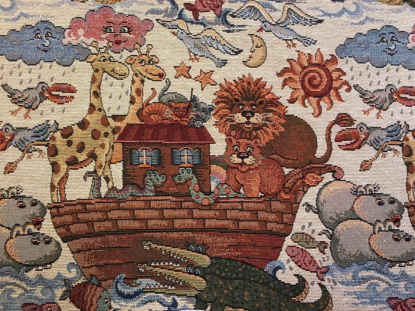9.8yards Designer Tapestry Animals Noah's Ark Bible Story STORY #1569