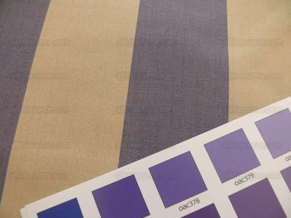 1 yard Scalamandre 100% Cotton Brompton Stripe Purple &amp; Cream