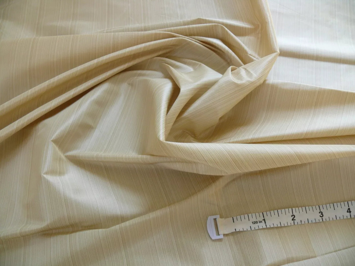 by yard Scalamandre Kravet Pin Stripe Strie Silk Taffeta Light Tan Beige MSRP USD/190y