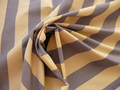 1 yard Scalamandre 100% Cotton Brompton Stripe Purple &amp; Cream