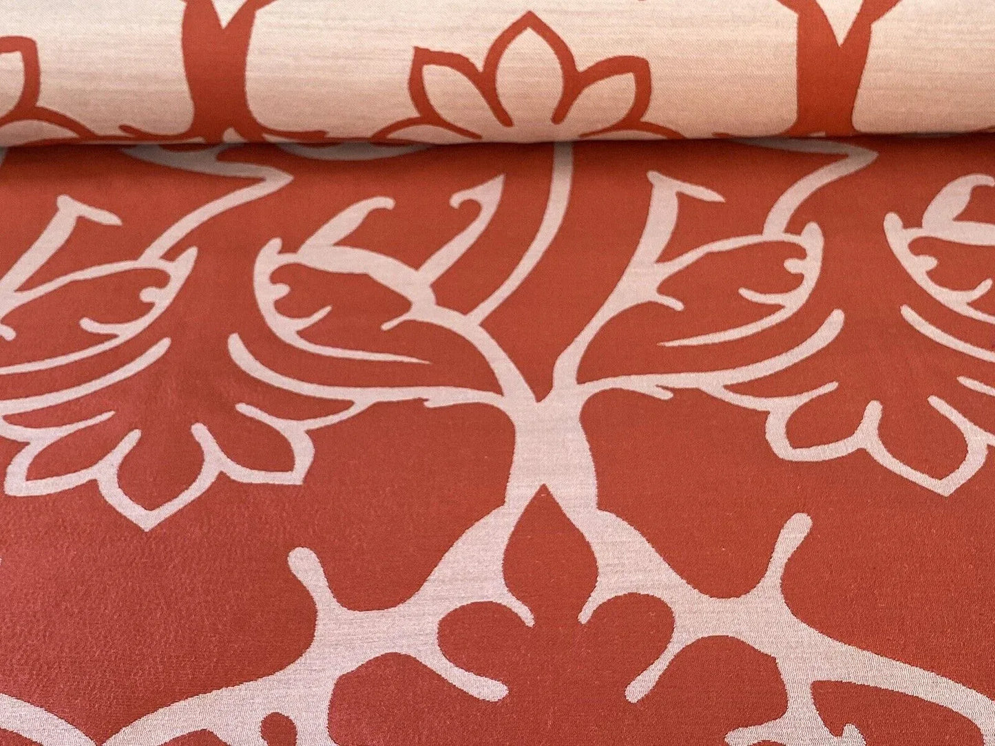2 yards Kravet Couture Barbara Barry Old World Scarlet Red 100% Silk Damask MSRP USD248/y