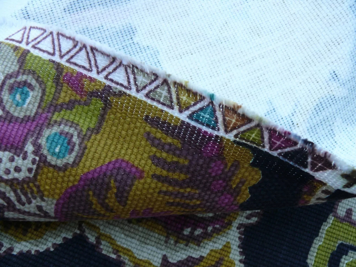 1Yard Shishi Tiger on Peony Cloud 100% Cotton Black Turquoise Pink MSRP USD88/yard