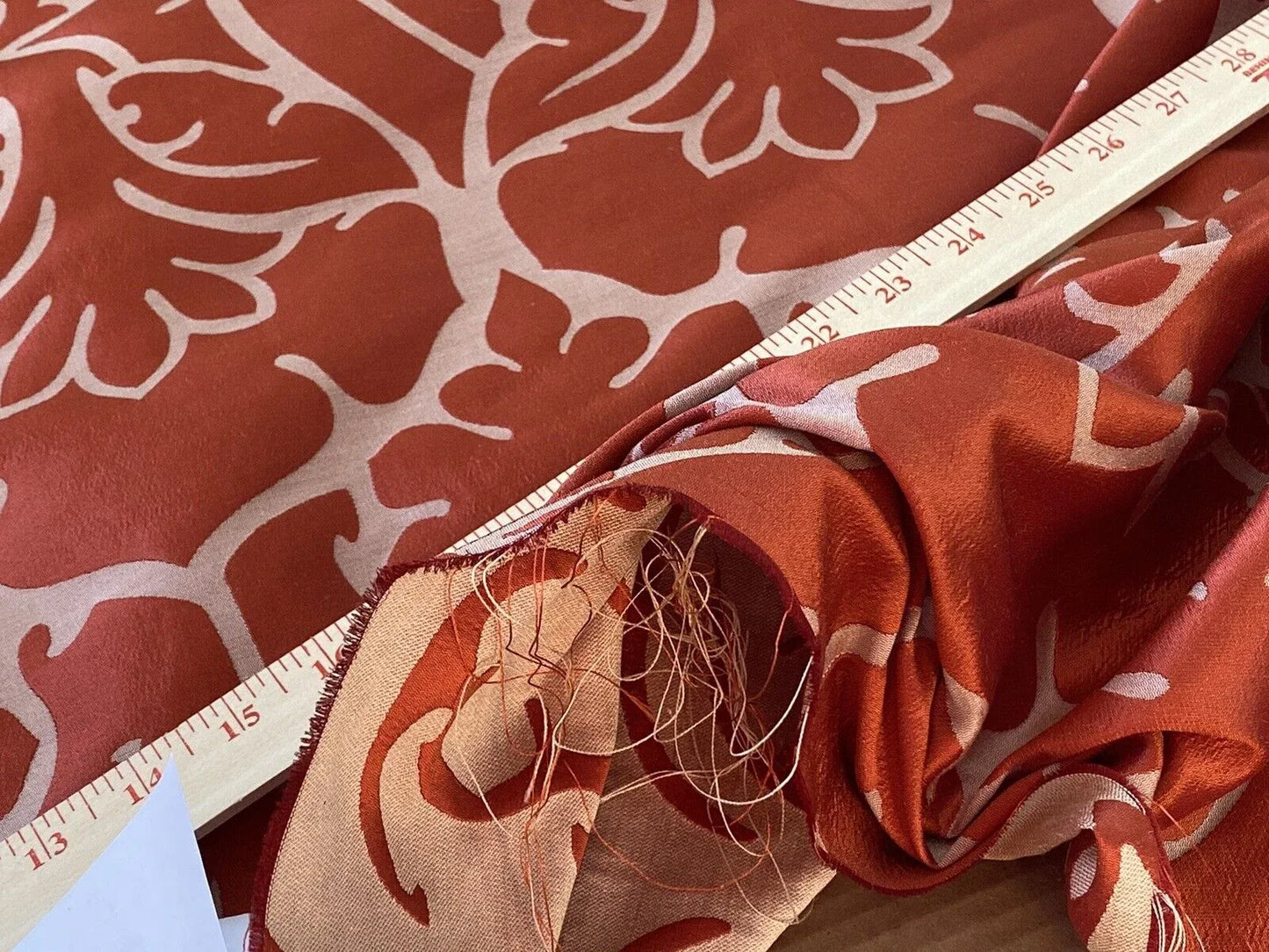 2 yards Kravet Couture Barbara Barry Old World Scarlet Red 100% Silk Damask MSRP USD248/y