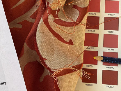 2 yards Kravet Couture Barbara Barry Old World Scarlet Red 100% Silk Damask MSRP USD248/y