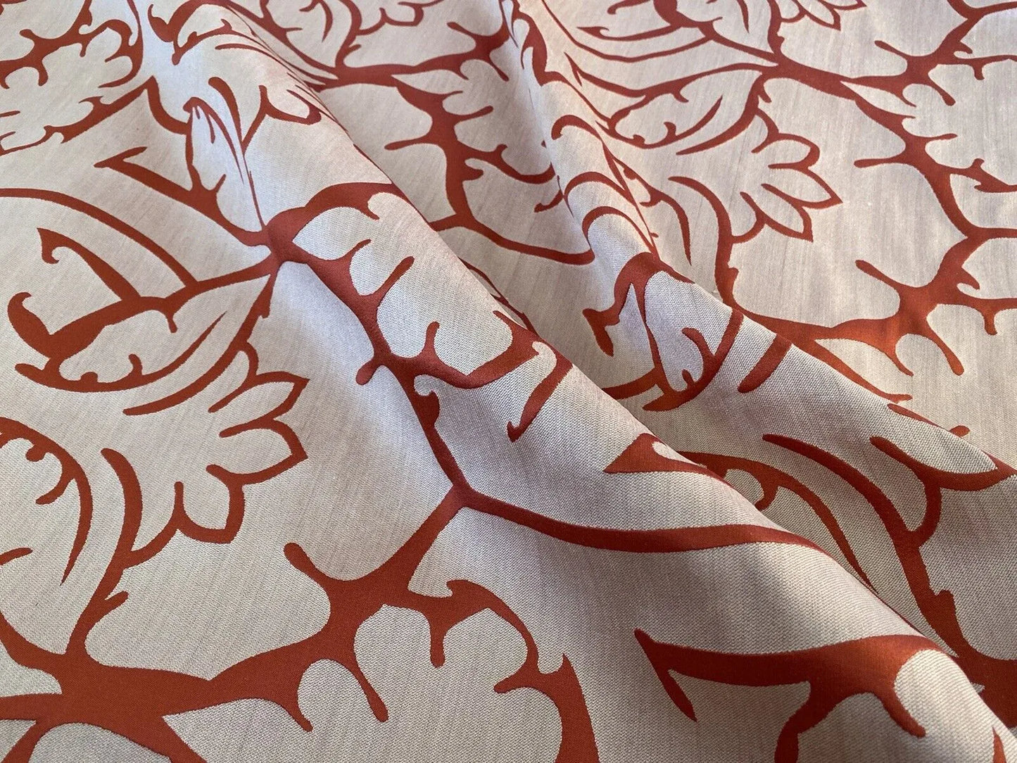 2 yards Kravet Couture Barbara Barry Old World Scarlet Red 100% Silk Damask MSRP USD248/y