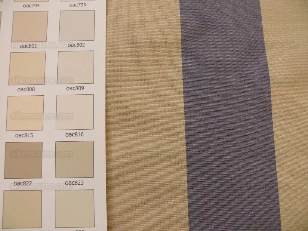 1 yard Scalamandre 100% Cotton Brompton Stripe Purple &amp; Cream