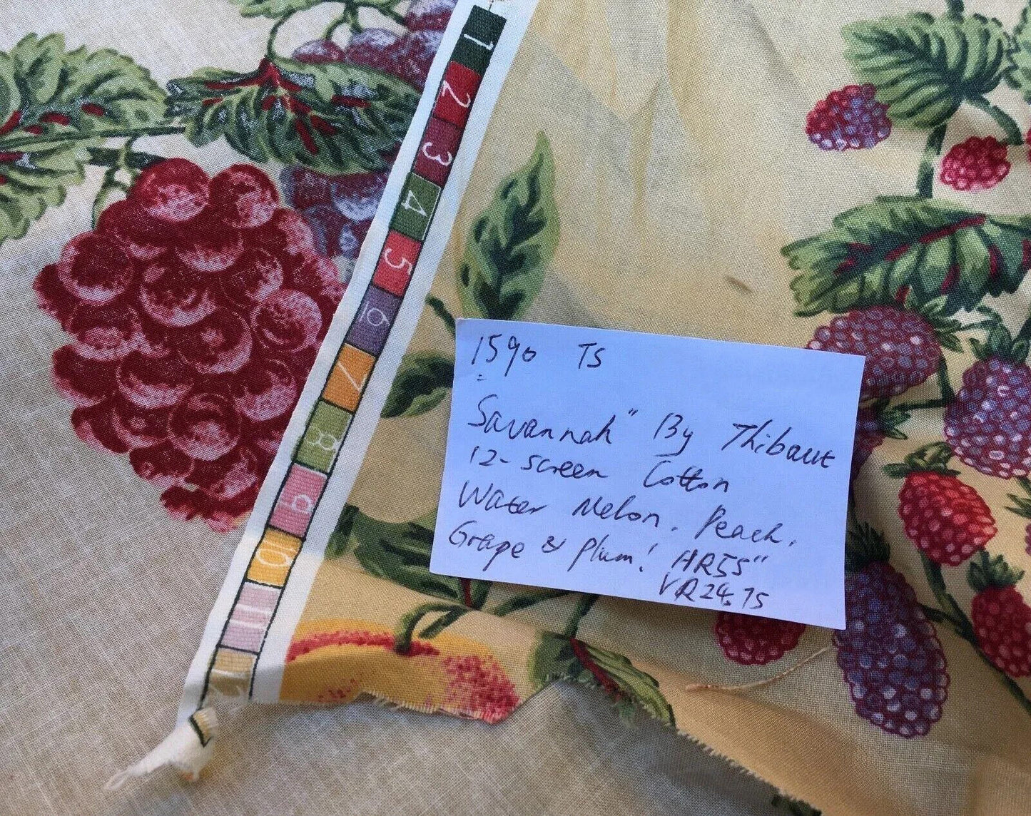 By Yd Thibaut Savannah Tropical Summer Fruit Water Melon Grape Peach Berry #1590