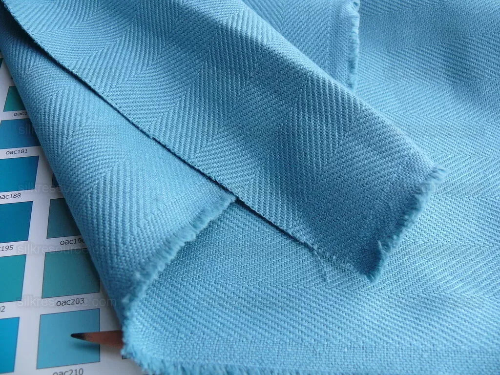 4 yards+ Hiend Designer Cotton Twill Turquoise Blue Heavy #1639