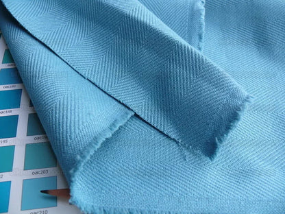 4 yards+ Hiend Designer Cotton Twill Turquoise Blue Heavy #1639