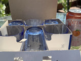 Duralex Prisme Marine Tumbler 6 oz x 6 cups Blue Glass DURABLE! Made in France Set of 6 MSRP USD39