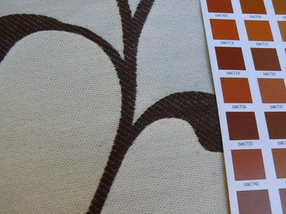 by yard Scalamandre Charlize Mocha Blue and White Heavy Lily Tapestry Art Nouveau Linen Blend MSRPUSD250+