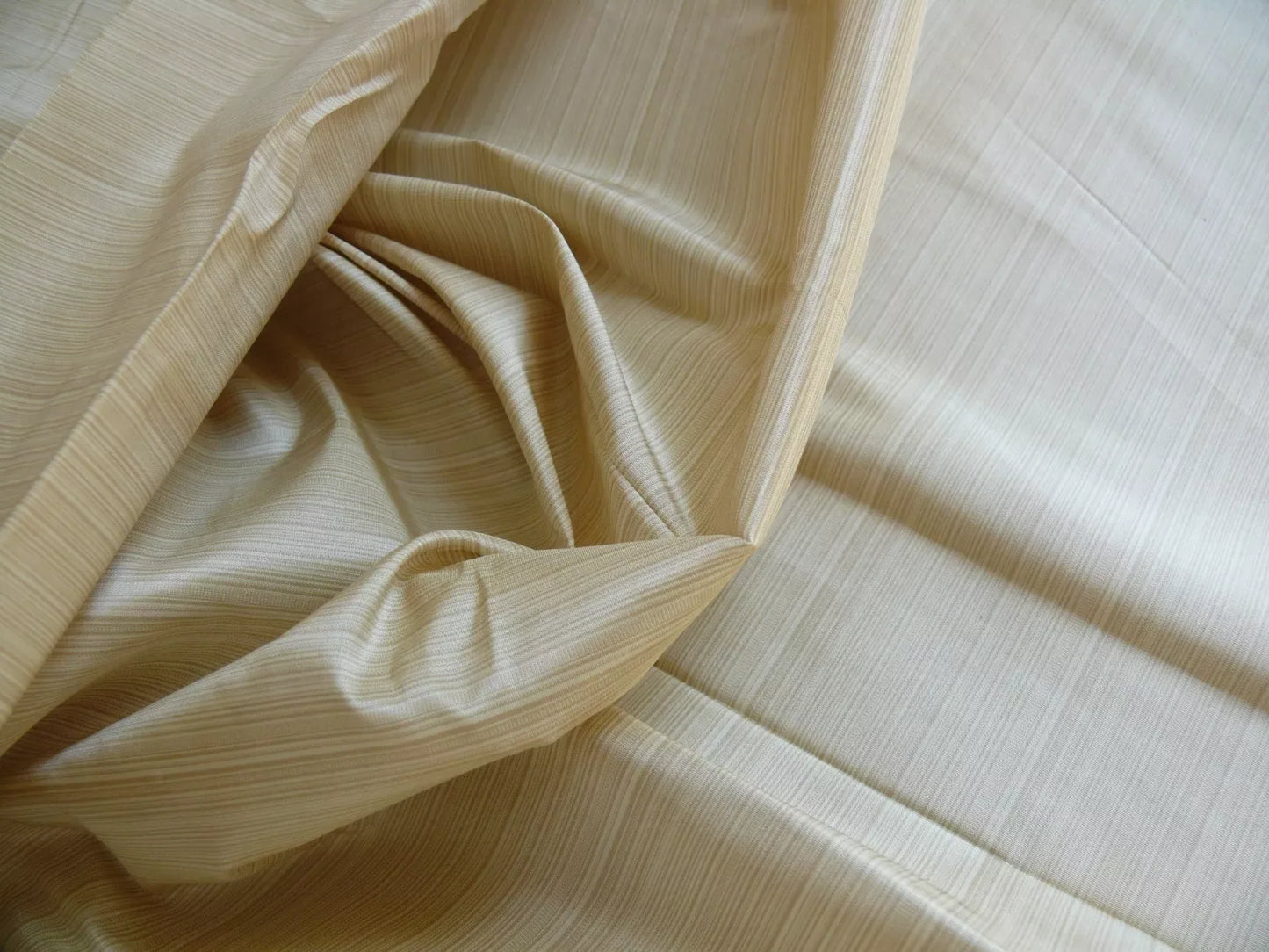 by yard Scalamandre Kravet Pin Stripe Strie Silk Taffeta Light Tan Beige MSRP USD/190y