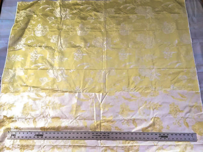 Beacon Hill 1.85Y Bocelli Aria Damask in Lemoncello 100% Silk Sparkling Yellow Gold White MSRP$200+/YD