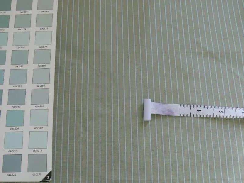 by yard Coraggio Silk Faille Taffeta Stripe Aqua Sage Blue White Pin Stripe