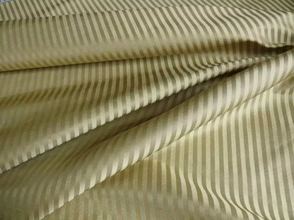 Scalamandre 100% Silk Taffeta Pin Stripe Pale Grey Sage Green Bty #380