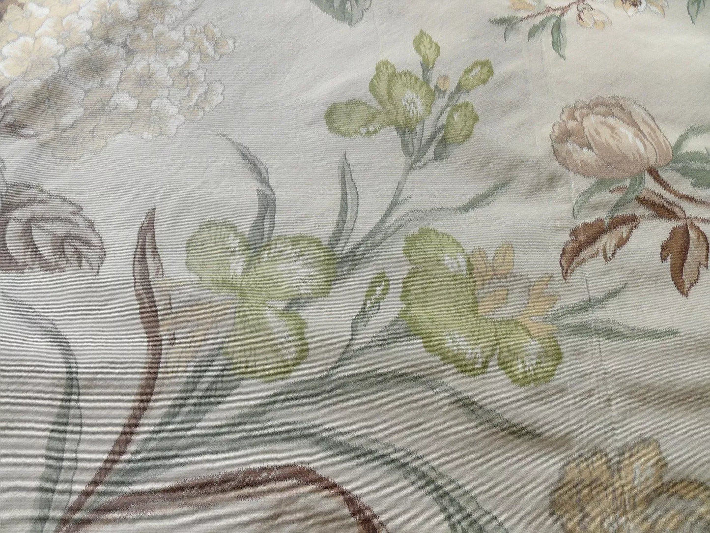 1.1y Scalamandre Oiseau des Exotique 100% Silk Warp Print Bird Beige Cream
