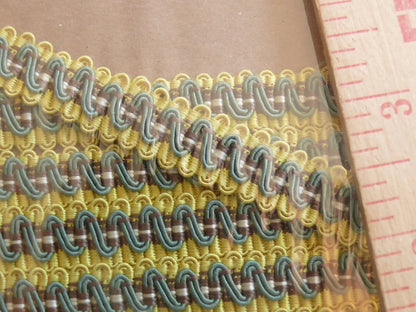 Scalamandre 100% Silk French Gimp Trim Green &amp; Yellow MSRP$100+ U. S. Treasury
